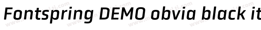 Fontspring DEMO obvia black italic字体转换